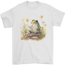 A Literary Frog Reading a Book Mens T-Shirt 100% Cotton White