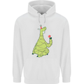 A Llama Wearing a Christmas Hat Xmas Childrens Kids Hoodie White