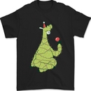 A Llama Wearing a Christmas Hat Xmas Mens T-Shirt 100% Cotton Black