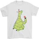 A Llama Wearing a Christmas Hat Xmas Mens T-Shirt 100% Cotton White