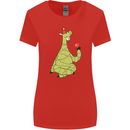 A Llama Wearing a Christmas Hat Xmas Womens Wider Cut T-Shirt Red