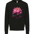 A Lotus Flower Gothic Goth Mens Sweatshirt Jumper Black