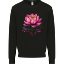 A Lotus Flower Gothic Goth Mens Sweatshirt Jumper Black