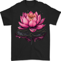 A Lotus Flower Gothic Goth Mens T-Shirt 100% Cotton BLACK
