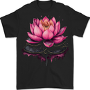 A Lotus Flower Gothic Goth Mens T-Shirt 100% Cotton BLACK