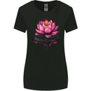 A Lotus Flower Gothic Goth Womens Wider Cut T-Shirt Black