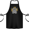 A Lunar Cat Moon Cotton Apron 100% Organic Black