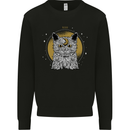 A Lunar Cat Moon Kids Sweatshirt Jumper Black