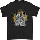 A Lunar Cat Moon Mens T-Shirt 100% Cotton Black