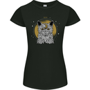 A Lunar Cat Moon Womens Petite Cut T-Shirt Black