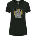 A Lunar Cat Moon Womens Wider Cut T-Shirt Black