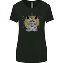 A Lunar Cat Moon Womens Wider Cut T-Shirt Black