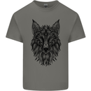 A Mandala Art Fox Mens Cotton T-Shirt Tee Top Charcoal