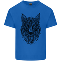A Mandala Art Fox Mens Cotton T-Shirt Tee Top Royal Blue