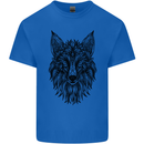 A Mandala Art Fox Mens Cotton T-Shirt Tee Top Royal Blue