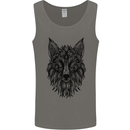A Mandala Art Fox Mens Vest Tank Top Charcoal