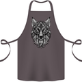 A Mandala Art Fox Tribal Cotton Apron 100% Organic Dark Grey