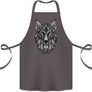 A Mandala Art Fox Tribal Cotton Apron 100% Organic Dark Grey
