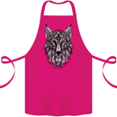 A Mandala Art Fox Tribal Cotton Apron 100% Organic Pink
