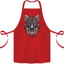 A Mandala Art Fox Tribal Cotton Apron 100% Organic Red