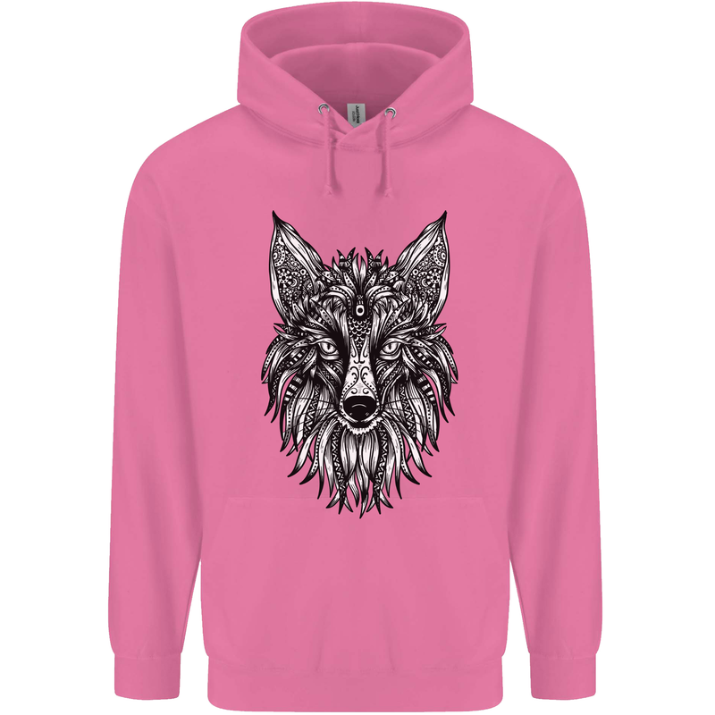 A Mandala Art Fox Tribal Mens 80% Cotton Hoodie Azelea