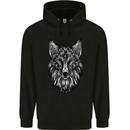 A Mandala Art Fox Tribal Mens 80% Cotton Hoodie Black