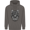A Mandala Art Fox Tribal Mens 80% Cotton Hoodie Charcoal
