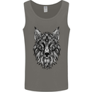 A Mandala Art Fox Tribal Mens Vest Tank Top Charcoal