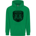 A Mandala Turtle Head Tribal Tortoise Childrens Kids Hoodie Irish Green
