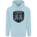 A Mandala Turtle Head Tribal Tortoise Childrens Kids Hoodie Light Blue