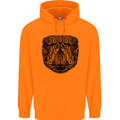 A Mandala Turtle Head Tribal Tortoise Childrens Kids Hoodie Orange