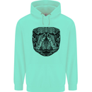 A Mandala Turtle Head Tribal Tortoise Childrens Kids Hoodie Peppermint