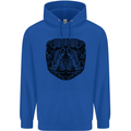 A Mandala Turtle Head Tribal Tortoise Childrens Kids Hoodie Royal Blue