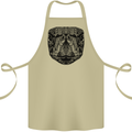 A Mandala Turtle Head Tribal Tortoise Cotton Apron 100% Organic Khaki
