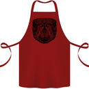 A Mandala Turtle Head Tribal Tortoise Cotton Apron 100% Organic Maroon