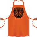A Mandala Turtle Head Tribal Tortoise Cotton Apron 100% Organic Orange