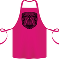 A Mandala Turtle Head Tribal Tortoise Cotton Apron 100% Organic Pink