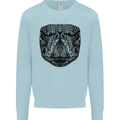 A Mandala Turtle Head Tribal Tortoise Kids Sweatshirt Jumper Light Blue