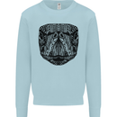 A Mandala Turtle Head Tribal Tortoise Kids Sweatshirt Jumper Light Blue