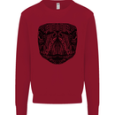 A Mandala Turtle Head Tribal Tortoise Kids Sweatshirt Jumper Red