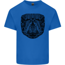 A Mandala Turtle Head Tribal Tortoise Kids T-Shirt Childrens Royal Blue