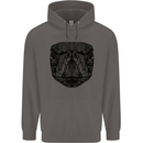 A Mandala Turtle Head Tribal Tortoise Mens 80% Cotton Hoodie Charcoal