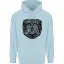 A Mandala Turtle Head Tribal Tortoise Mens 80% Cotton Hoodie Light Blue