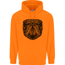 A Mandala Turtle Head Tribal Tortoise Mens 80% Cotton Hoodie Orange