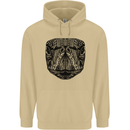 A Mandala Turtle Head Tribal Tortoise Mens 80% Cotton Hoodie Sand