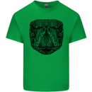 A Mandala Turtle Head Tribal Tortoise Mens Cotton T-Shirt Tee Top Irish Green