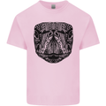 A Mandala Turtle Head Tribal Tortoise Mens Cotton T-Shirt Tee Top Light Pink