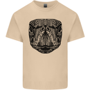 A Mandala Turtle Head Tribal Tortoise Mens Cotton T-Shirt Tee Top Sand