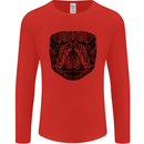 A Mandala Turtle Head Tribal Tortoise Mens Long Sleeve T-Shirt Red