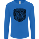 A Mandala Turtle Head Tribal Tortoise Mens Long Sleeve T-Shirt Royal Blue